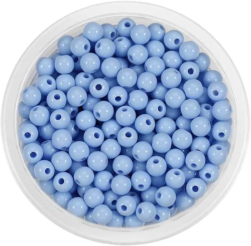 Miniatura 12 de 200 cuentas redondas acrílicas de 0.394 a 0.787 pulgadas (6 a 0.787 in) de color caramelo, cuentas espaciadoras sueltas para manualidades para hacer