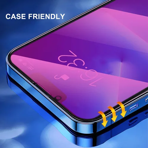 Miniatura 7 de Protector de pantalla de privacidad compatible con iPhone 13 Pro y compatible con iPhone 14/13 efecto espejo, vidrio templado, antiespía, paquete