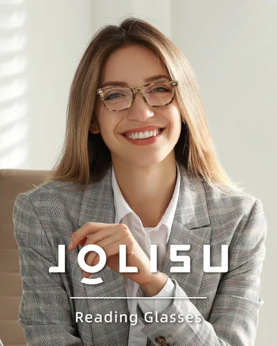 Miniatura 6 de JOLISU - Lentes de lectura para mujer y hombre, 5 unidades, elegantes, bisagra de resorte, bloqueo de luz azul, marco de protección (0.50)