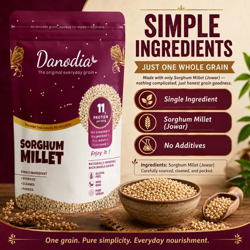 Miniatura 5 de Danodia Foods Grano de mijo de sorgo, 33.51 oz / 2 libras Grano de sorgo blanco Jowar, mijo de grano entero, grano sin gluten para cocinar