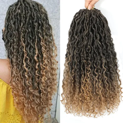 Miniatura 25 de Goddess Locs - Cabello de ganchillo de 12 pulgadas, 7 paquetes de rastas cortas de pelo sintético de ganchillo suave, trenzas de ganchillo