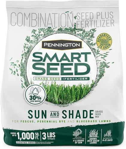 Pennington Smart Seed - Mezcla de semillas para césped en sol y sombra, 3 libras