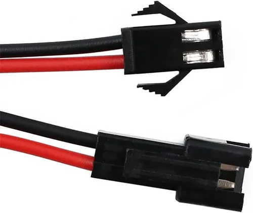Miniatura 2 de Adaptador de conector macho y hembra de 22 AWG JST SM de 2 pines con cable eléctrico de 5.906 in para luz LED, 10 pares