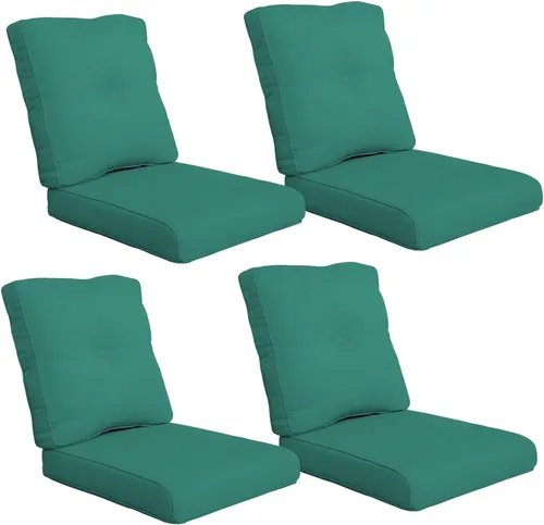 Miniatura 18 de Rilyson Cojines de patio para muebles de exterior, 22 x 24 pulgadas, respaldo alto y asiento profundo, cojín de exterior para sillas de patio, sofá