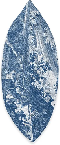 Miniatura 2 de French Country Classics Blue Toile de Jouy Forest Hunting Dog Scene - Almohada de 16 x 16 pulgadas, multicolor