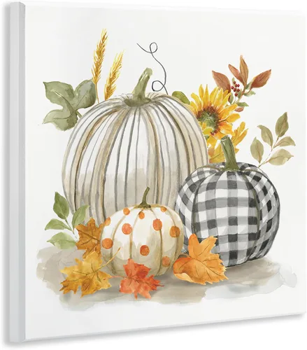 Miniatura 2 de Stupell Industries Nan - Placa de pared con diseño de calabazas estampadas, 12 x 12 pulgadas, fácil de colgar y resistente, fabricada en Estados