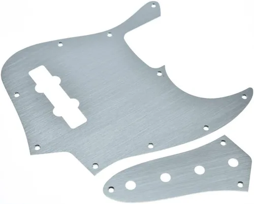 Miniatura 15 de KAISH 10 agujeros metal anodizado aluminio J Bass estilo Pick Guard estilo moderno Bass Golpeador para bajo USA/México Jazz J Bass Gold Dorado-1