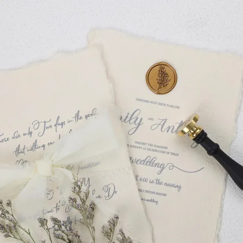 Miniatura 5 de UNIQOOO Sello de cera de romero botánico de plantas verdes para bodas, ideal para sobres de tarjetas, invitaciones, paquetes de vino, correos
