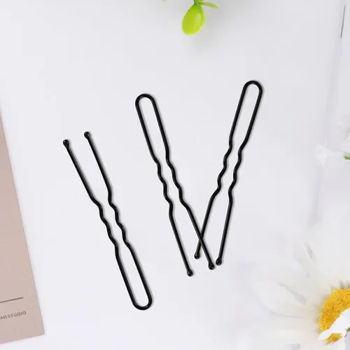 Miniatura 4 de Horquillas en forma de U, 100 unidades de 6 cm de horquillas para el pelo para moños, pinzas para el cabello para mujeres, niñas y salones