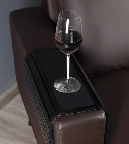 Miniatura 2 de GEHE Bandeja para Brazo de Sofá, Reposabrazos Flexible/Desplegable, Soporte para Tazas de Brazo de Sofá, Ideal para Bebidas, Snacks y Control