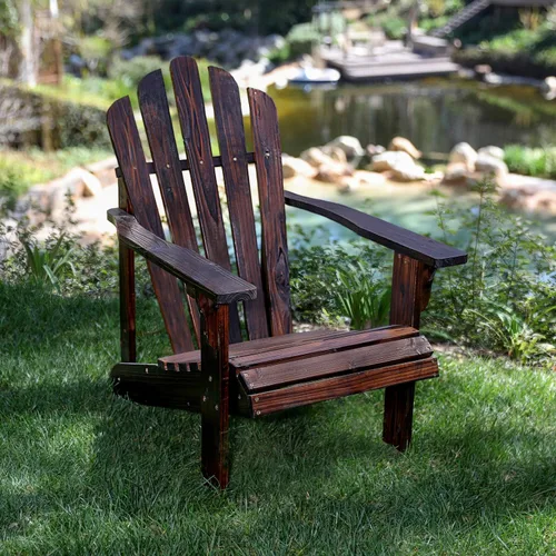 Miniatura 2 de Shine Company – Silla estilo Westport Adirondack, Marrón quemado