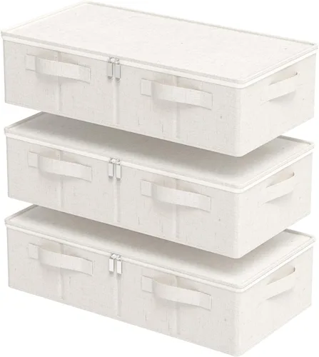 Miniatura 13 de Contenedor de almacenamiento debajo de la cama, contenedores plegables debajo de la cama, organizadores de armario con tapa para organizar ropa