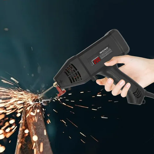 Miniatura 9 de Máquina de soldar, kit de soldador de mano, máquina de soldadura portátil de 110 V, soldador digital de voltaje de 3000 W con caja de herramientas