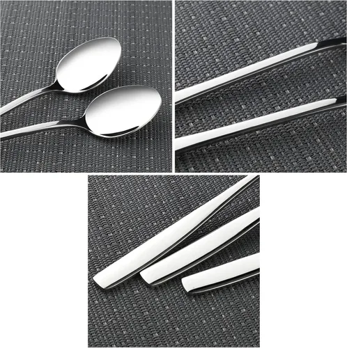 Miniatura 2 de Cuchara de té de crema helada de acero inoxidable de mango largo, juego de 12