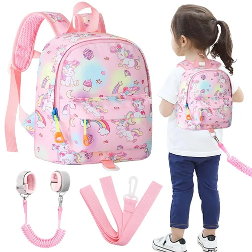 Miniatura 18 de Accmor - Mochila para niños pequeños con correa de muñeca anti-pérdida, lindo arnés para caminar para niños pequeños, mantiene a los niños cerca