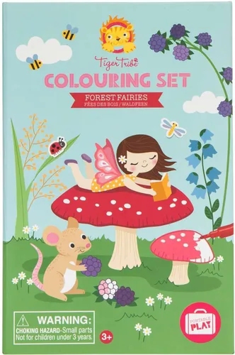 Miniatura 13 de Schylling Tiger Tribe Ballet - Juego de colorear - Kit de arte de viaje para llevar - Todos los suministros incluidos - Fácil almacenamiento - A