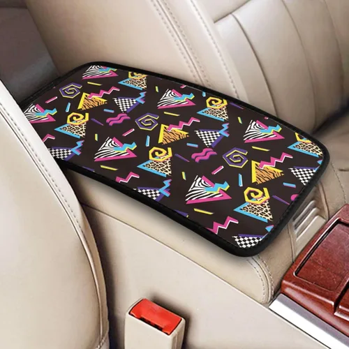 Retro Fashion - Funda universal para consola central de automóvil de los años 80 y 90, estilo abstracto de los años noventa, funda universal para
