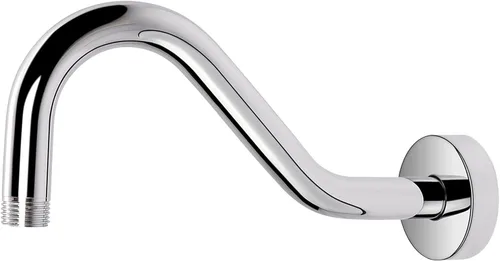 Miniatura 12 de NearMoon Brazo de extensión de ducha en forma de J, extensor de altura de cabezal de ducha de acero inoxidable con brida, diseño de tubo elevador