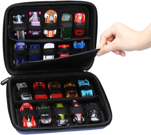 Aproca Funda compatible con Hot Wheels/Matchbox Toy Cars & Trucks, paquete de 20, bolsa de almacenamiento portátil para autos (solo funda)