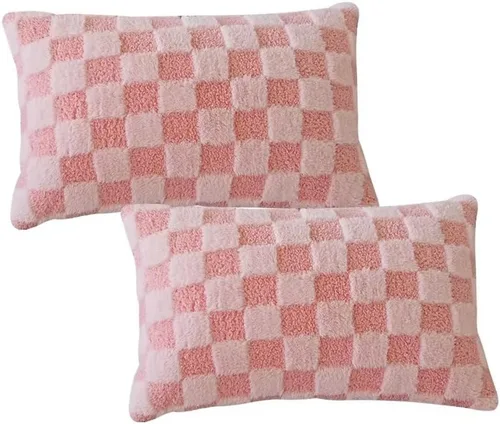 Miniatura 9 de Juego de 2 fundas de almohada decorativas de piel sintética suave de 12 x 20 pulgadas, fundas de cojín rectangulares para sofá, sala de estar