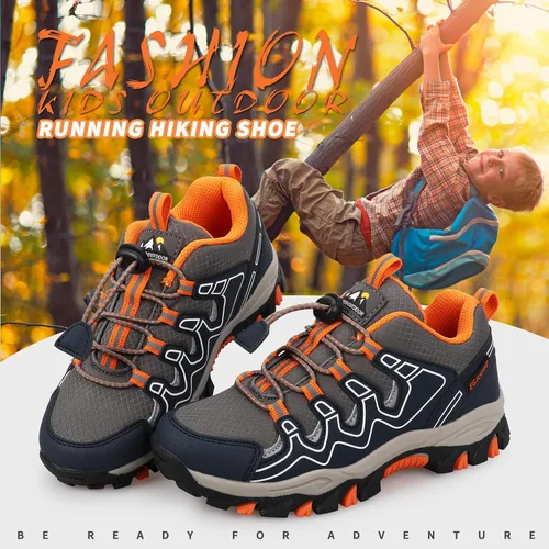 Miniatura 5 de UOVO Tenis para niños y niñas, para senderismo, correr, caminar al aire libre, tenis impermeables antideslizantes