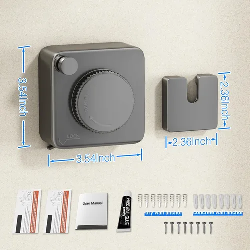Miniatura 7 de MUSTORN Tendedero retráctil para interiores, línea de ropa para exteriores que no se hunde, línea de ropa resistente para secar la ropa, línea