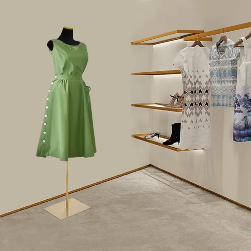 Miniatura 3 de Forma de vestido de maniquí femenino ajustable con soporte, modelo de torso de cuerpo completo para exhibición y costura de ropa, altura 59-83