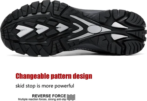 Miniatura 21 de ulogu Zapatos de senderismo impermeables para hombres y mujeres, cómodos, ligeros, antideslizantes, para caminar todo el día, para trabajar y caminar