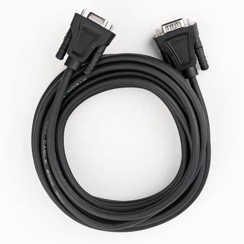 Miniatura 7 de DTech DB9 RS232 - Cable serie macho a hembra, cable de módem nulo, cruce de 7 cables para comunicación de datos (10 pies, negro)