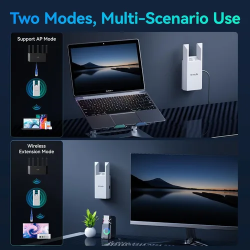 Miniatura 7 de Tenda Extensor de alcance WiFi AC1200 - Extensor WiFi con puerto Gigabit Ethernet, amplificador de señal doméstica de 1.2 Gbps, doble banda, hasta