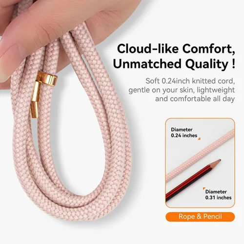 Miniatura 2 de 2 Almohadillas Cordón para Teléfono Ajustable Crossbody Correa para Cuello de Teléfono Celular Universal Cordón de Muñeca para Teléfono Móvil + 2pcs