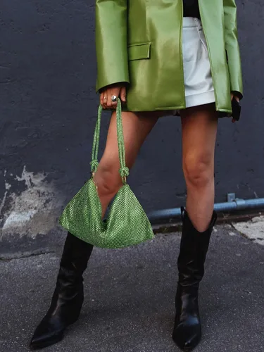 Miniatura 5 de SWEETV Bolso de noche para mujer, bolso de mano con diamantes de imitación para formalbodacóctelbaile de graduaciónfiestaclub, bolsas Hobo