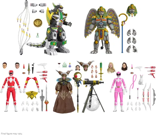 Miniatura 7 de Super7 ULTIMATES! Mighty Morphin Power Rangers Pink Ranger - Figura de acción de 7" de Power Rangers con accesorios, coleccionables del programa