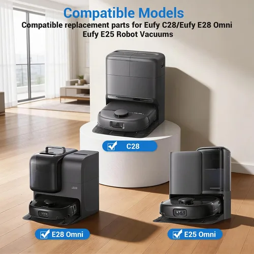 Miniatura 2 de Paquete de 14 bolsas de polvo, compatibles con Eufy E28 Omni/E25 Omni Robot Aspirador, 3 L de gran capacidad, diseño resistente a desgarros de 4
