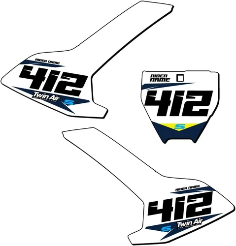 Miniatura 3 de 2017-2019 TC 50 SG64 Custom MX matrículas Senge Graphics Kit compatible con Husqvarna