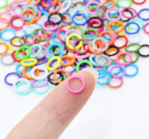 Miniatura 4 de Shapenty Anillos de salto abiertos de hierro de 20 colores, anillos divididos para llavero, collar, pulsera, aretes, colgante, abalorios, joyería