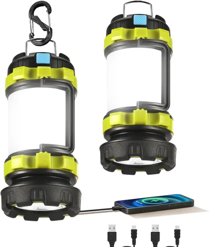 Miniatura 8 de Linterna LED de camping recargable (paquete de 1), linterna portátil Consciot con 6 modos de luz, banco de energía de 3600 mAh, IPX4 impermeable