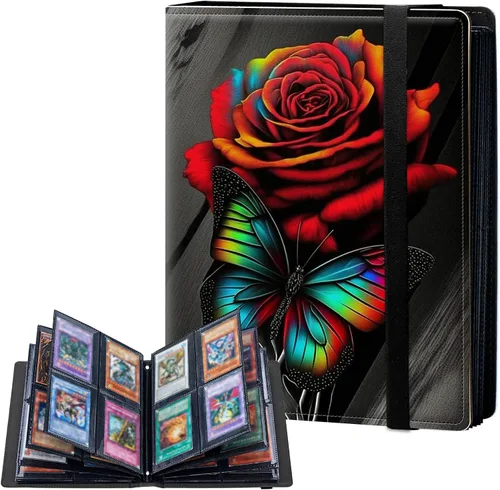 Miniatura 10 de Carpeta de tarjetas de 4 bolsillos con capacidad para 160 tarjetas, carpeta de álbum de coleccionista de libros de tarjetas para Yugioh, MTG, TCG