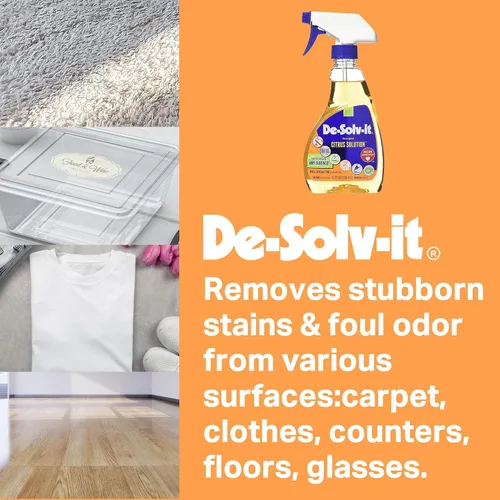 Miniatura 3 de Orange-Sol De-Solv-It Citrus Solution - Spray quitamanchas para ropa, madera, vidrio, removedor de manchas y olores para ropa, espray