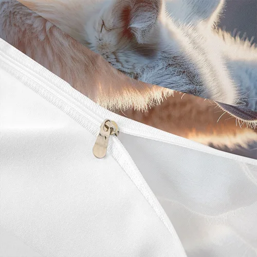 Miniatura 6 de Juego de ropa de cama con estampado de lobos en 3D, funda de edredón de lobo ártico para niños, adolescentes, niños y niñas, funda de edredón