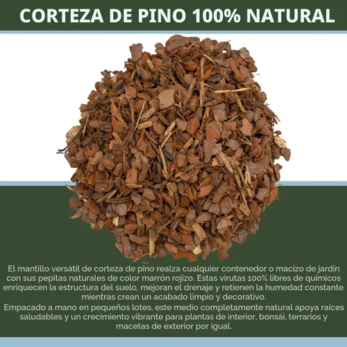 Miniatura 5 de Pepitas de mantillo de corteza de pino 100 % natural (8 cuartos de galón), pequeños chips de mantillo para jardinería en contenedores