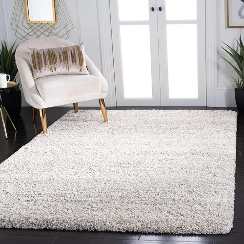 Miniatura 26 de SAFAVIEH Hudson Shag Collection - Alfombra decorativa de 2 x 3 pies, color marfil y azul marino, no desprende pelusa y de fácil cuidado, 2 pulgadas