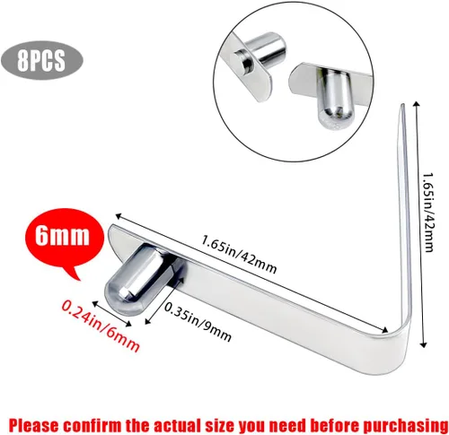 Miniatura 4 de HZMM 8 clips de resorte de remo para kayak, clips para poste de tienda, clips de botón de acero inoxidable, clips de resorte de botón de botón