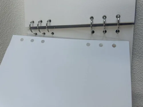 MAIMOUFIN Papel de recambio de acuarela de 100% algodón, 6 agujeros perforados, páginas extraíbles, 20 hojas de doble superficie prensada en