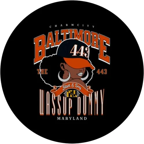 Miniatura 3 de Black History 443 - Adhesivo PopSockets estilo código de área