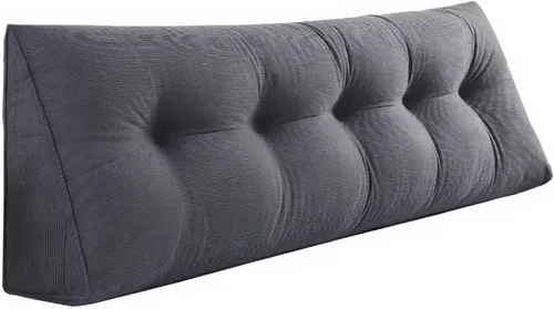 Almohada de Cuña Triangular King para Brecha de Cabecero, Almohadas de Lectura Triangulares para Sentarse en la Cama, Almohada de Cuña para Cabecero