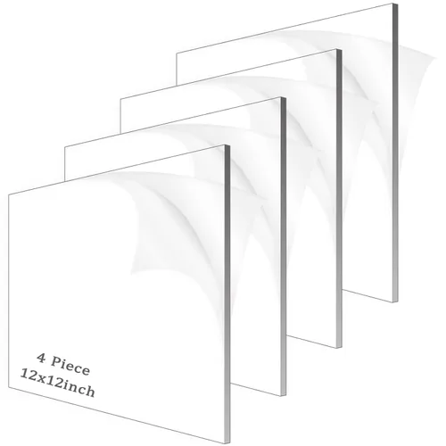Miniatura 23 de 2 piezas de hojas de acrílico de 1/8" de espesor (3mm) de plexiglás transparente fundido de 12” x 16” con papel protector para letreros, proyectos