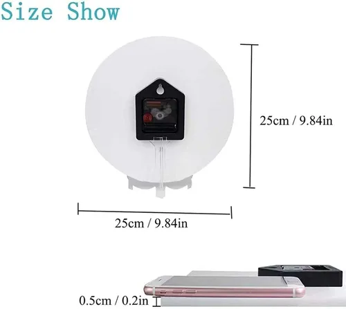 Miniatura 7 de African Black Woman Wall Clock Battery Operated Silent Round Clock Afro Girl Wall Decor for Home Office School, 9.8 Inch