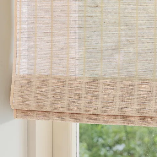 Miniatura 18 de Persianas Romanas de Bambú Inalámbricas, Persianas para Ventanas, Persianas de Madera Tejida Personalizadas para Ventanas Interiores, Puertas