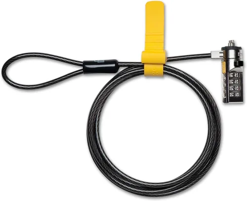 Kensington Cable de Combinación con Barra en T Ranura de Bloqueo Estándar para Laptops, Contraseña Restablecible de 4 Dígitos con Cable de 6 Pies,